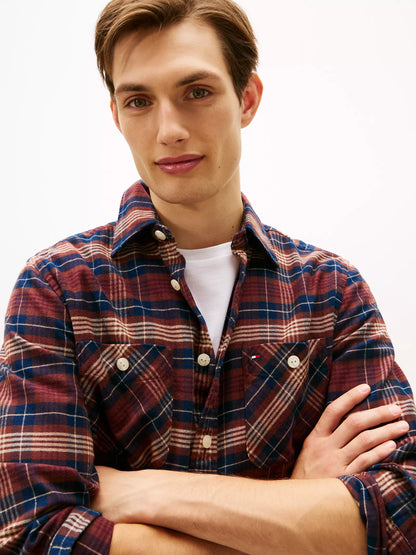 Deep Burgundy Check