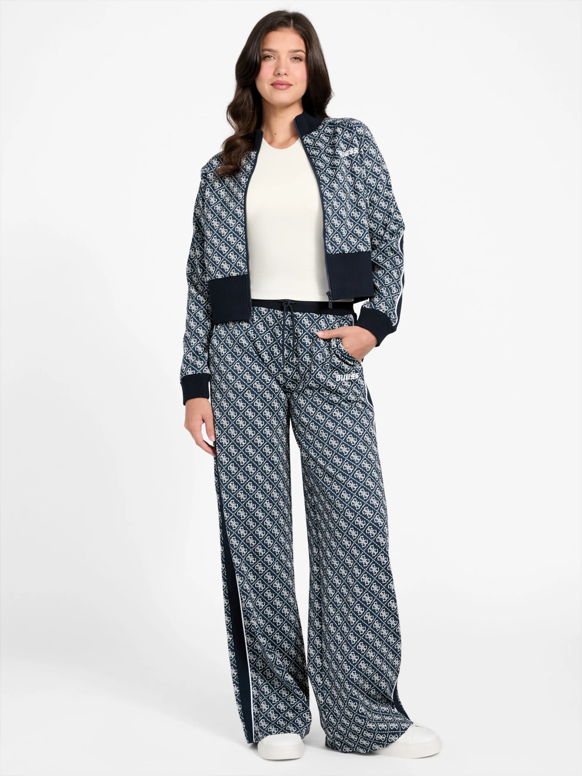 4G Rhombus Ocean Jacquard