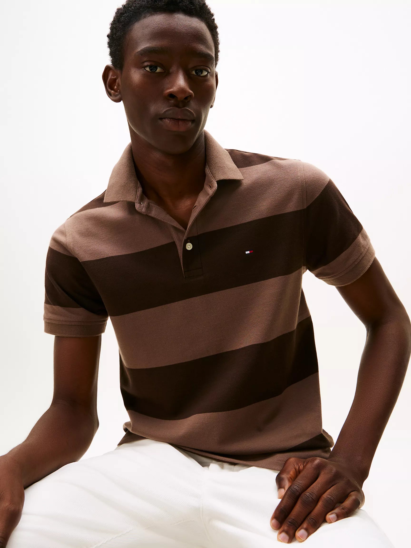 Dark Coffee/Beige Stripe