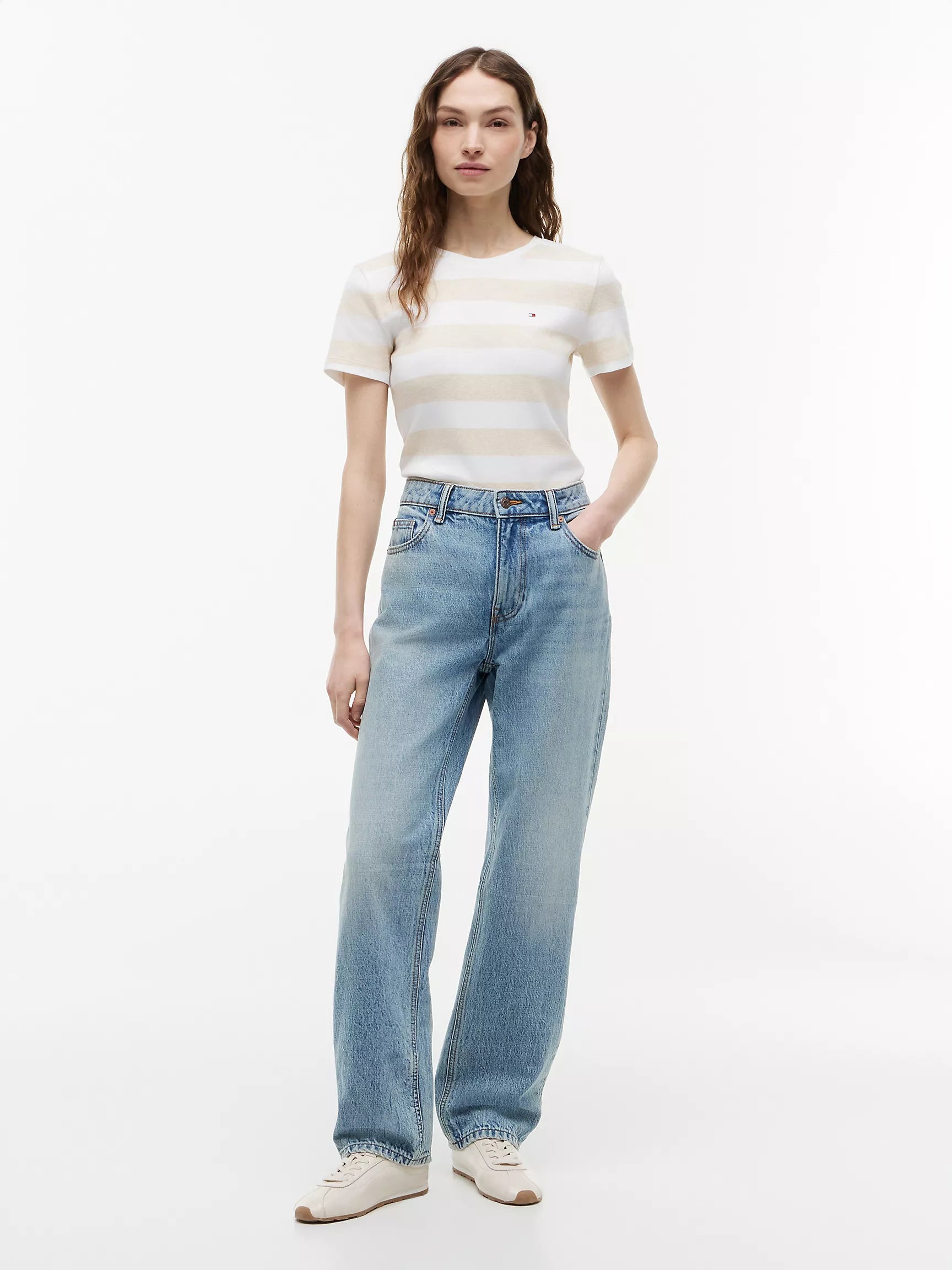 Beige Heather Stripe