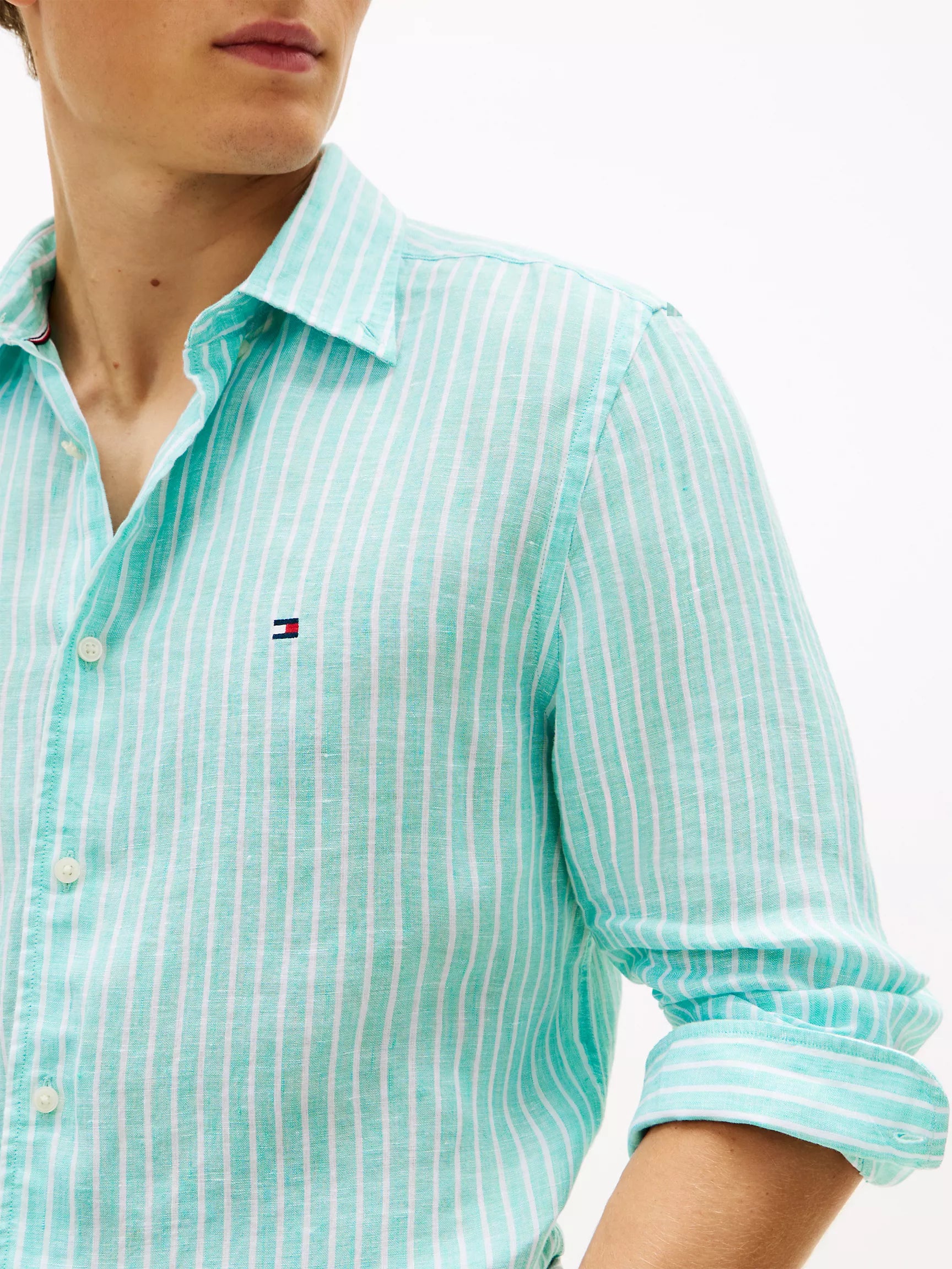 Arctic Aqua/White Stripe