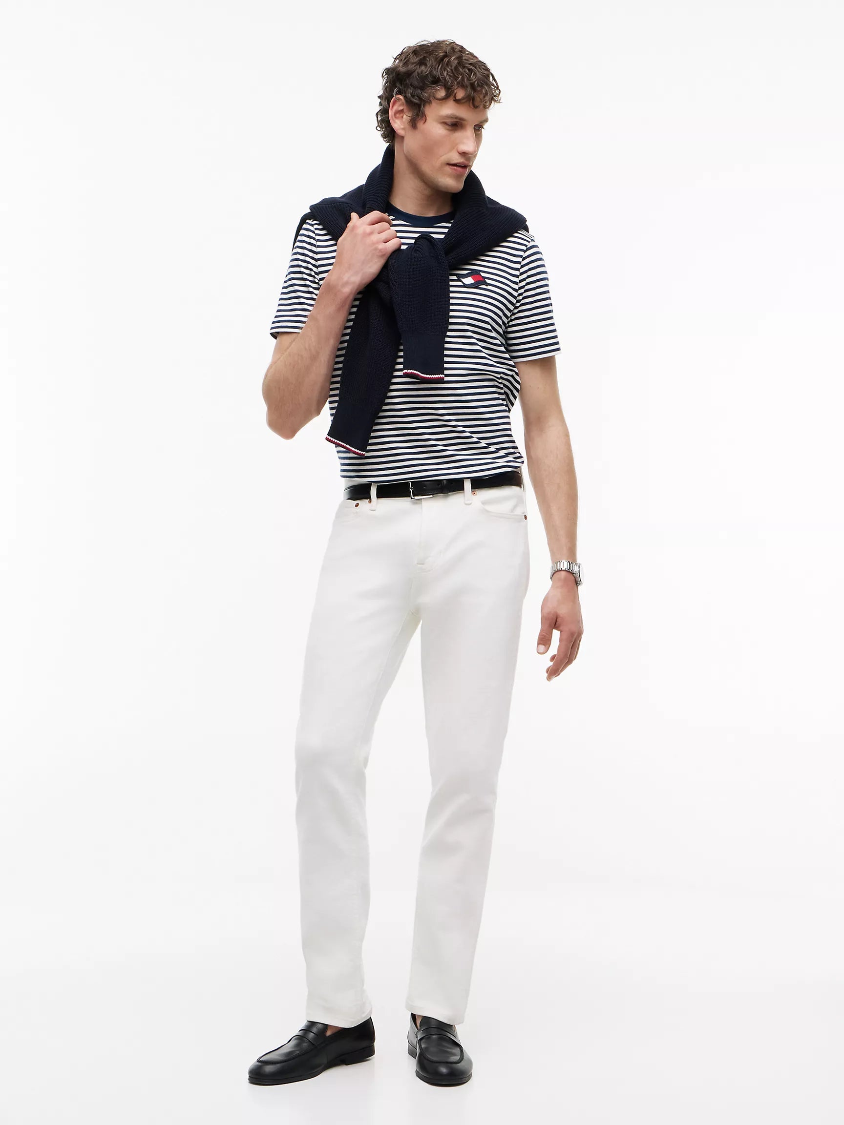 Carbon Navy/Ivory Petal Stripe