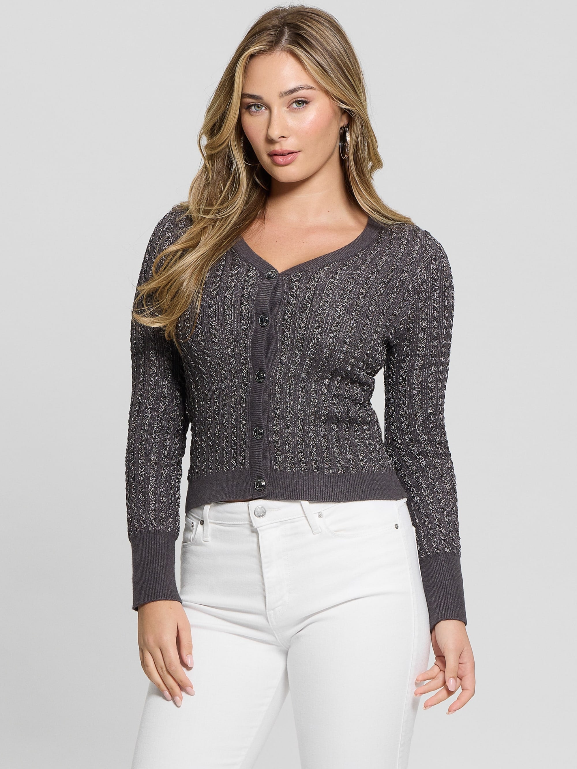 Dark Grey Silver Lurex