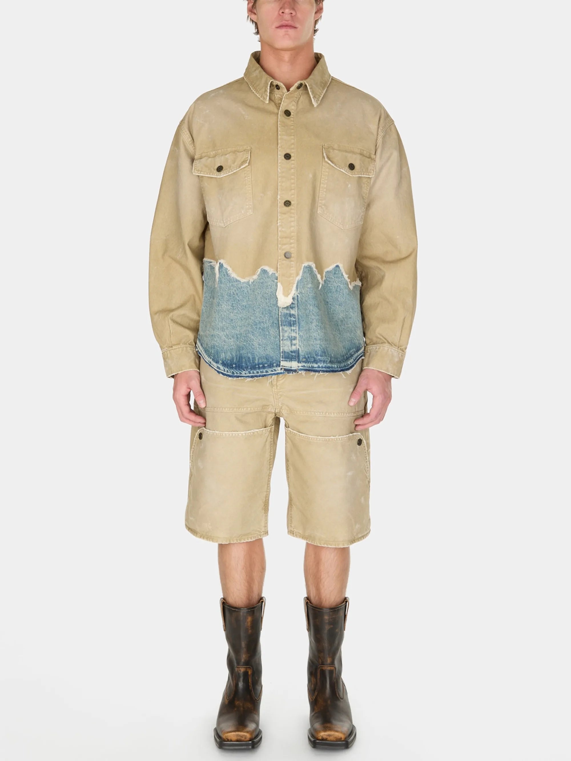 Gusa Vintage Indigo Tan W