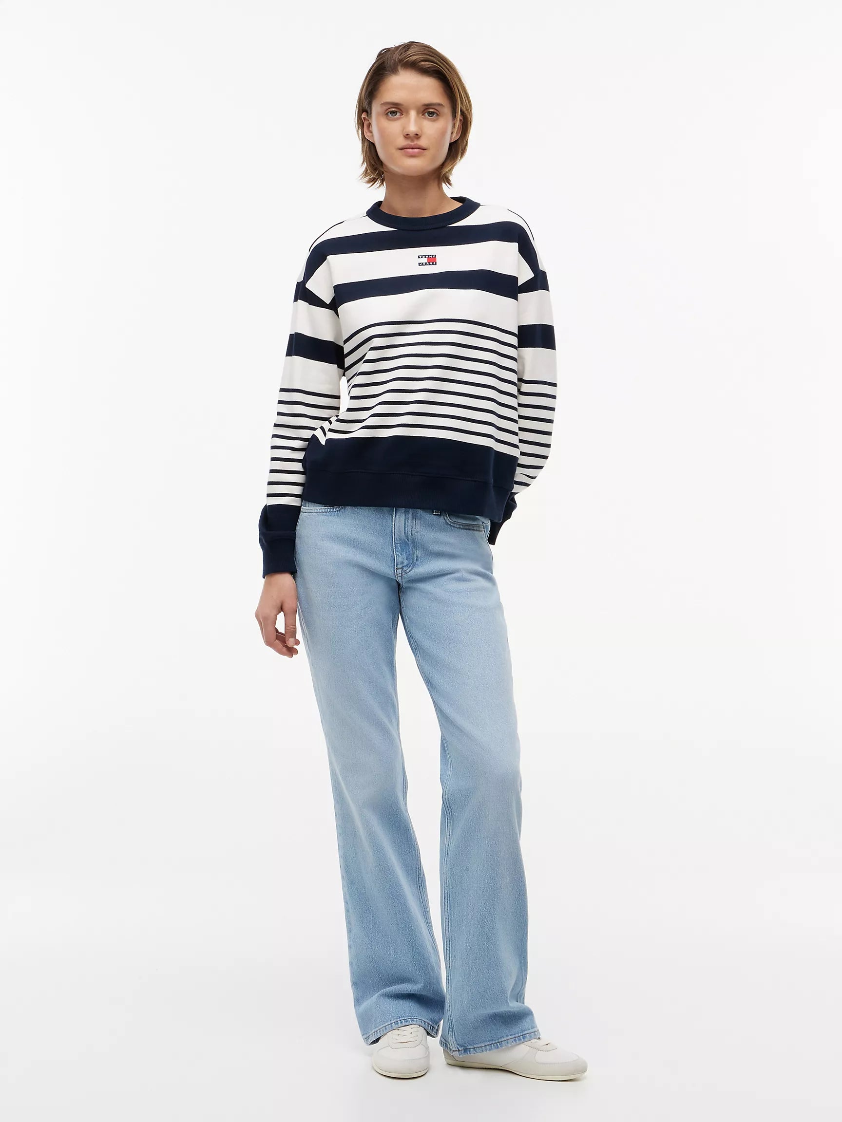 Navy Blue / Ecru Stripe