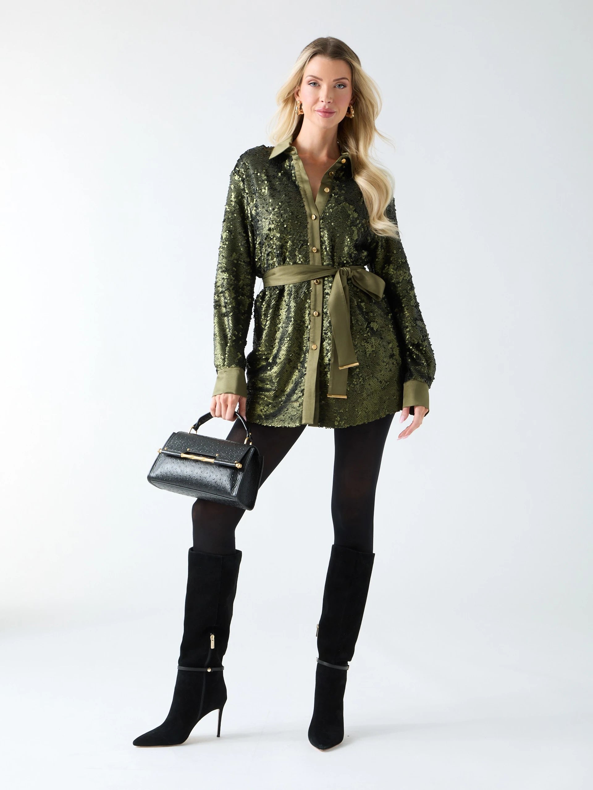 Army Olive Sequins