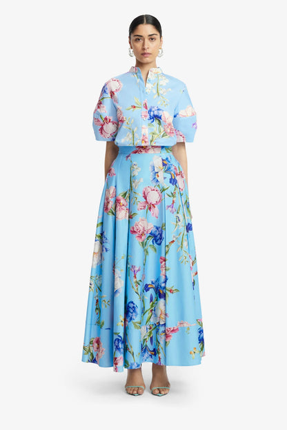 Garden Print in Baby Blue