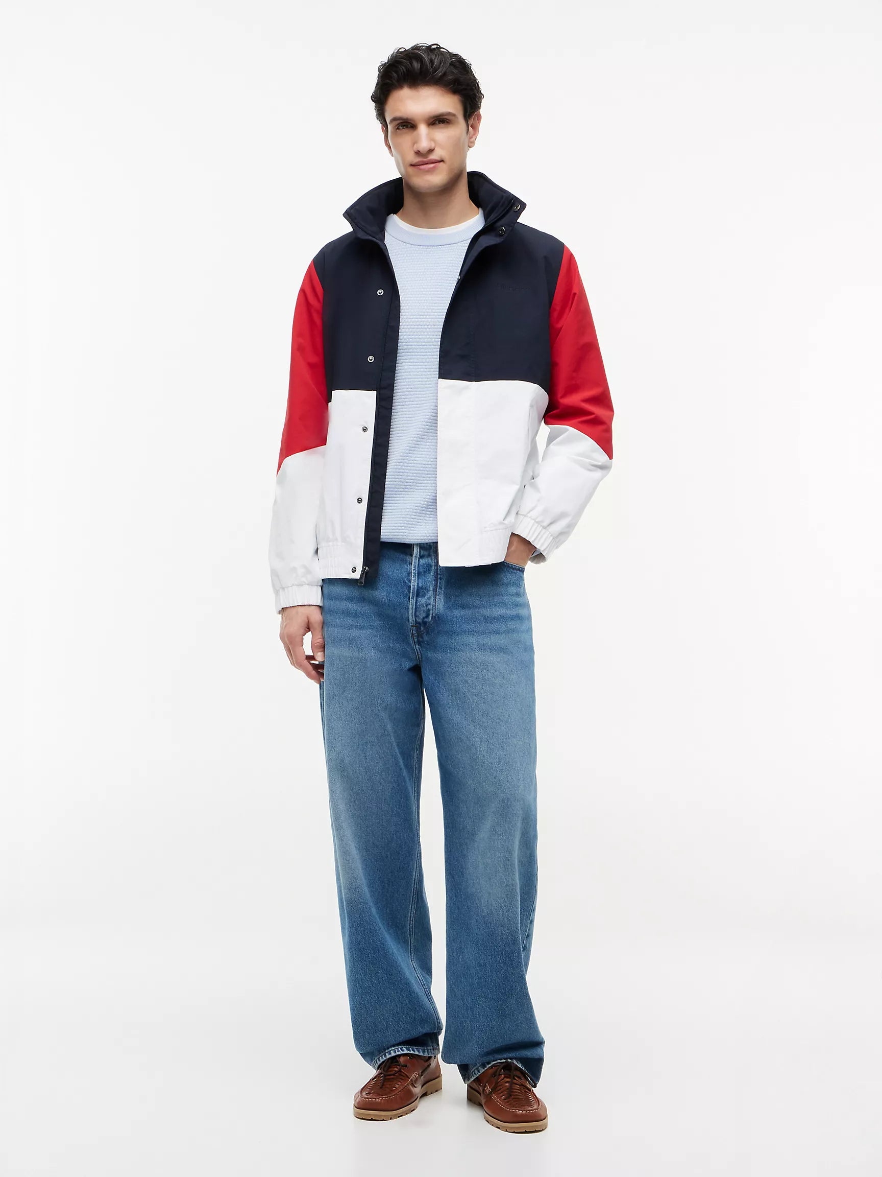 Navy/White/Red Colorblock