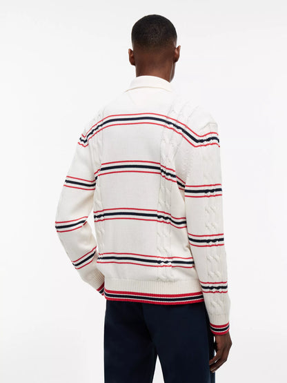 White Multi Stripe