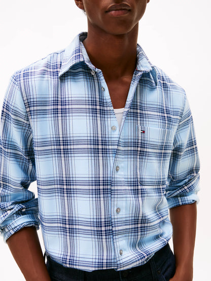 Light Blue Heather Check