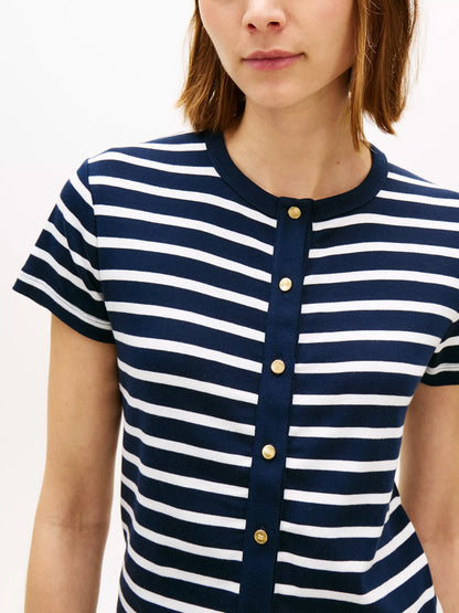 Navy/Ecru Stripe