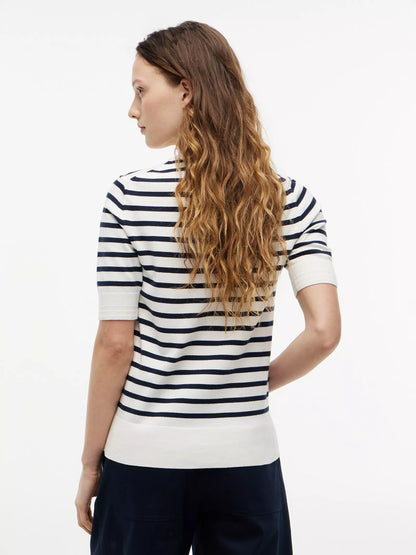 Ivory / Navy Stripe