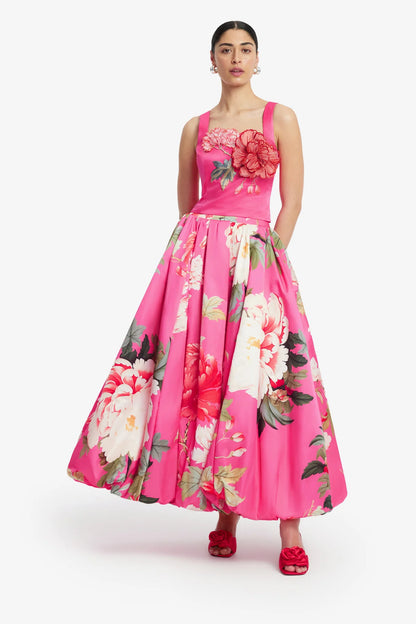 Peony Print in Fuchsia 2
