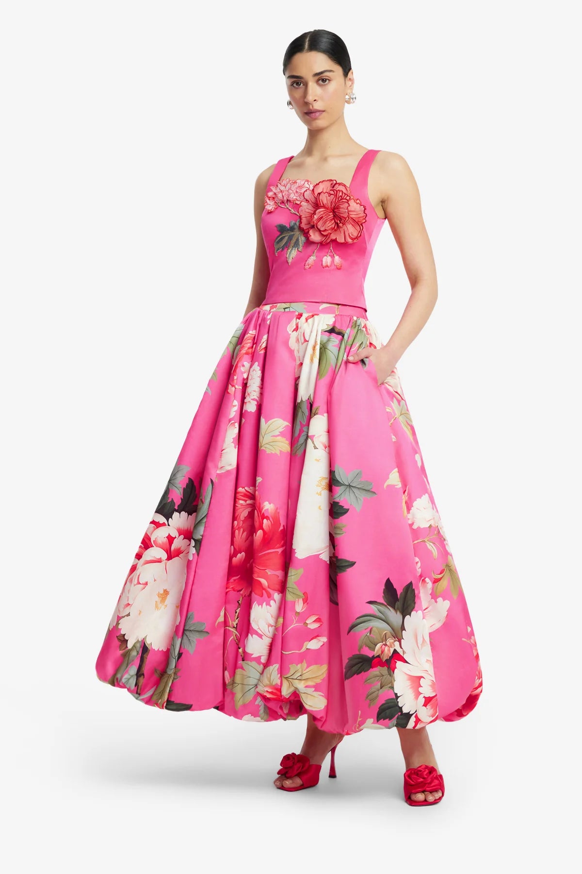 Peony Print in Fuchsia 2