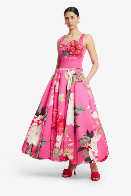 Peony Print in Fuchsia