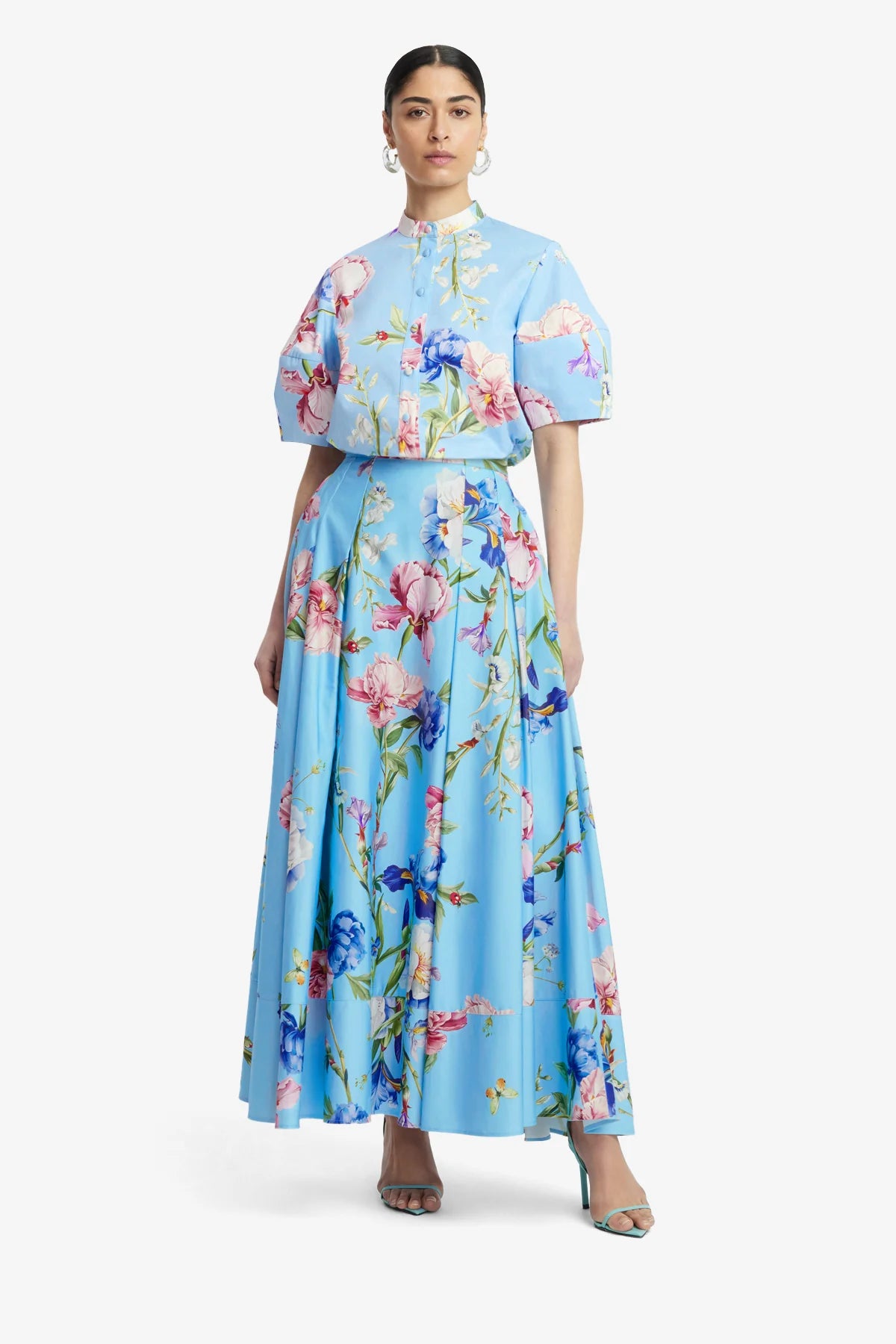 Garden Print in Baby Blue 2