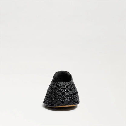 Black Woven Leather