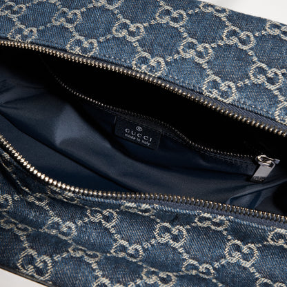 denim azul oscuro con GG