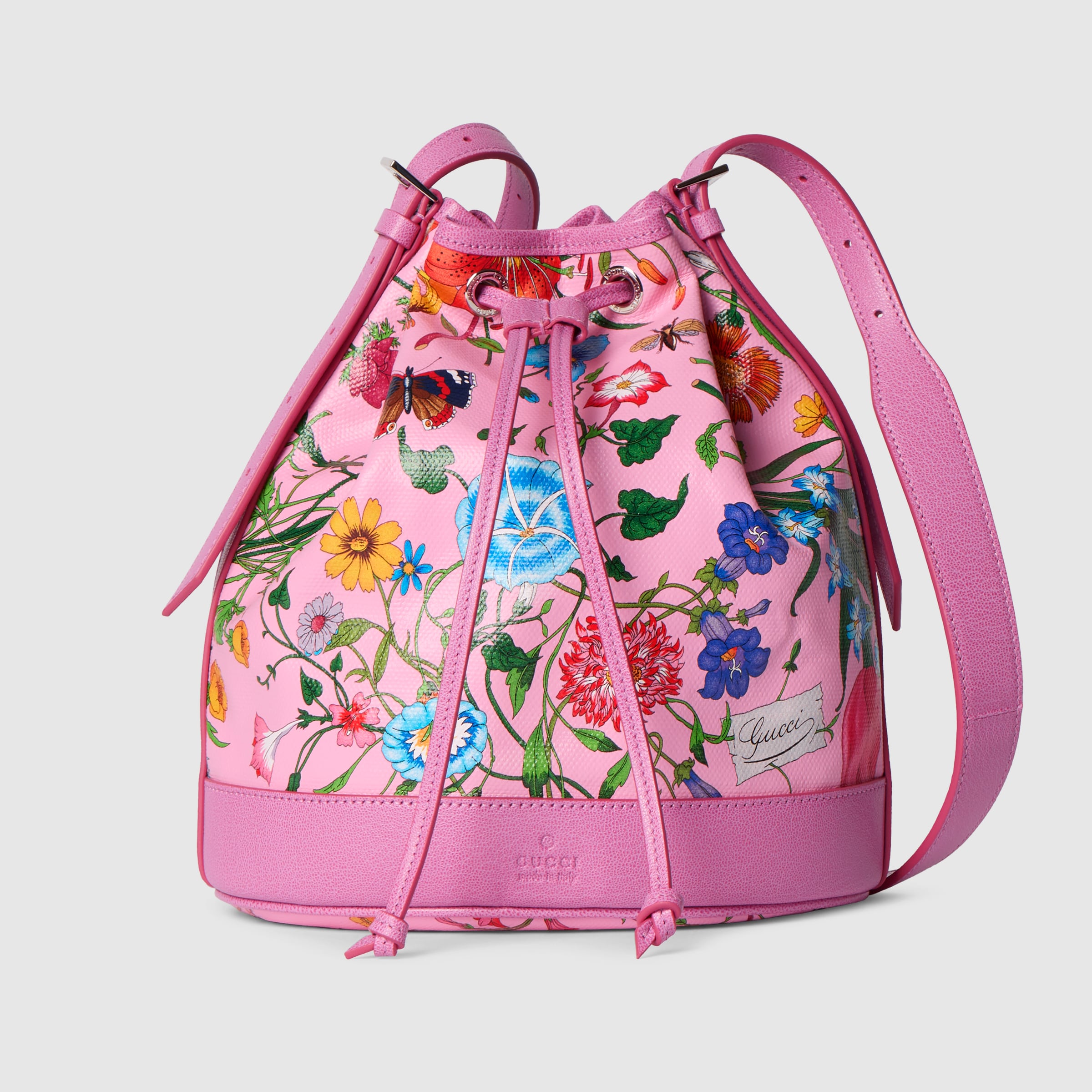 lona rosa y multicolor