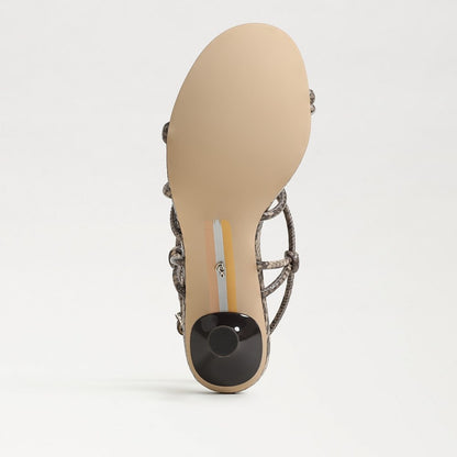 Tan Snake Print Faux Leather