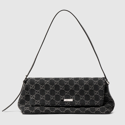 denim negro con GG