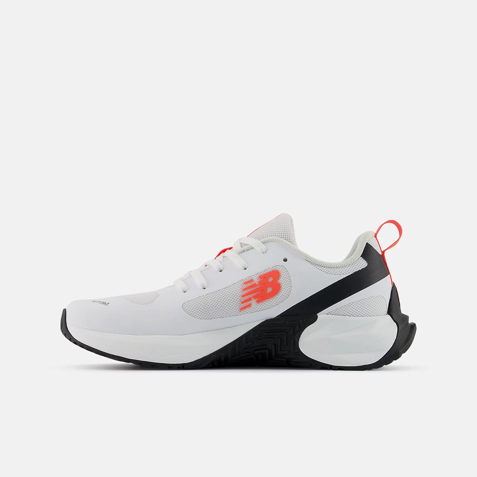 White With Urgent Red And Black
