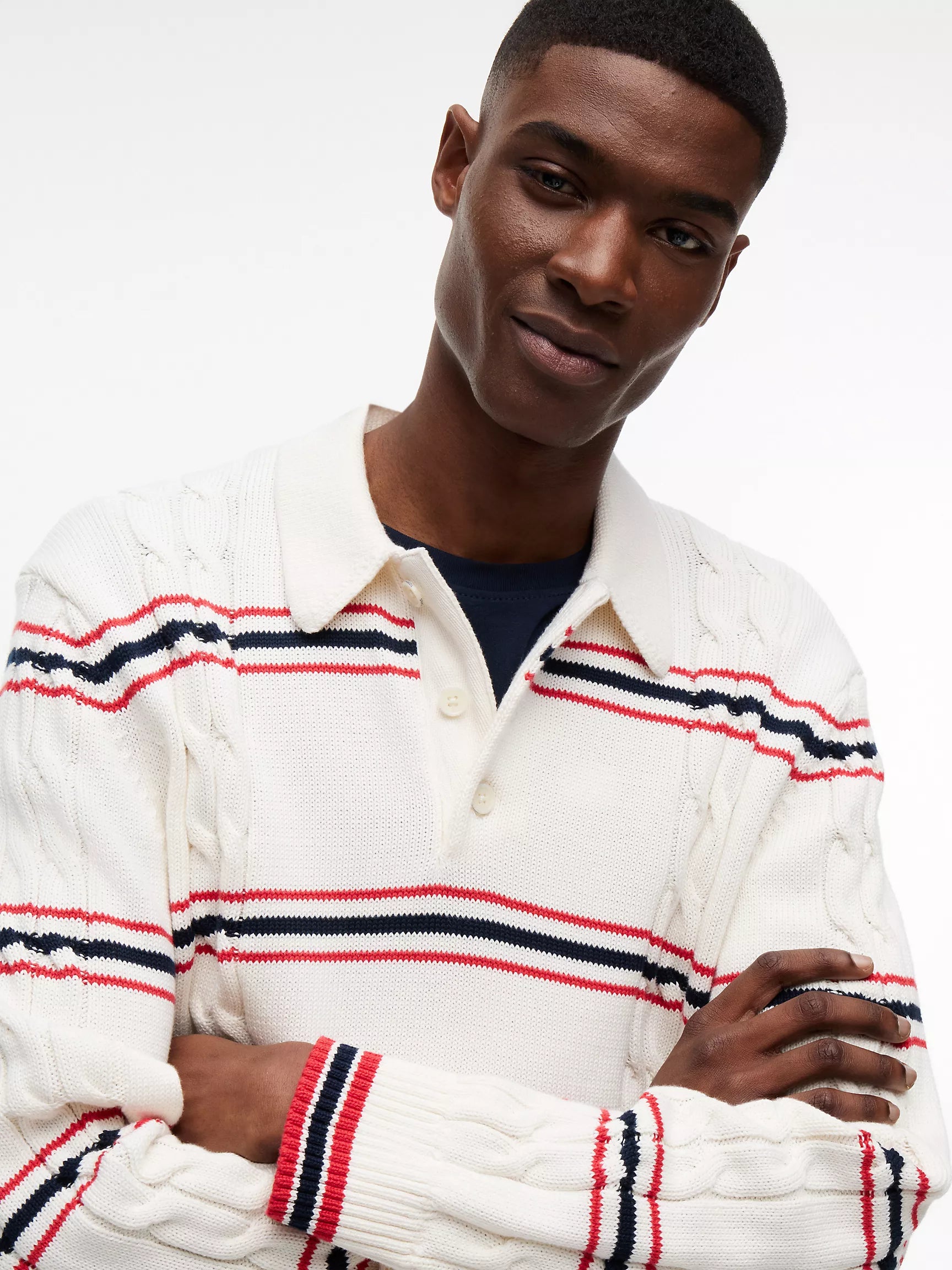White Multi Stripe