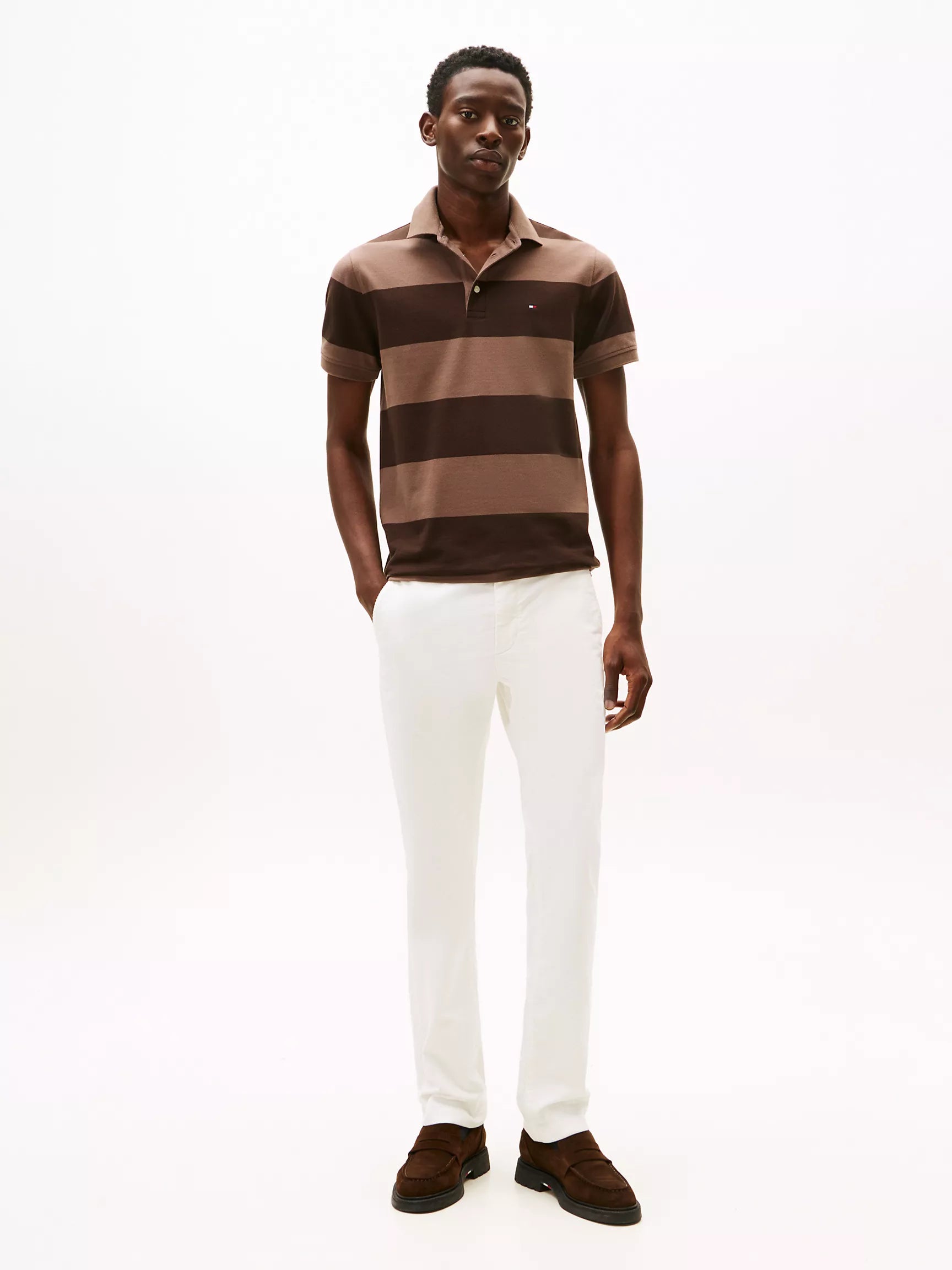 Dark Coffee/Beige Stripe