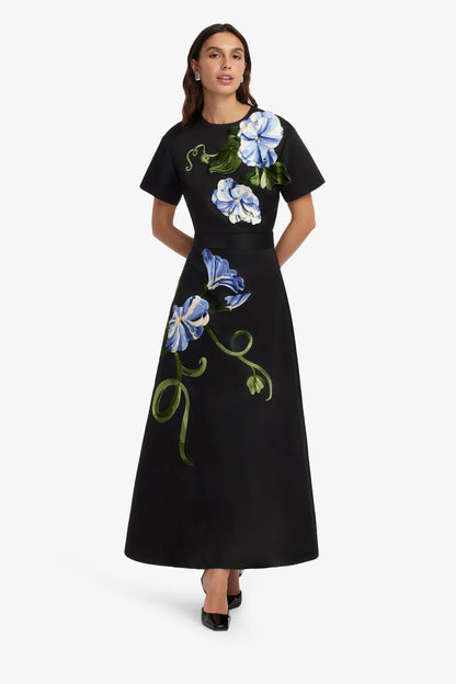 Vine Print in Ebony