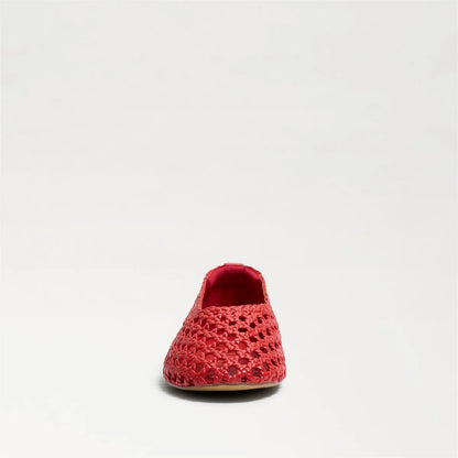 Red Woven Leather