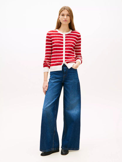 Red / Ecru Stripe