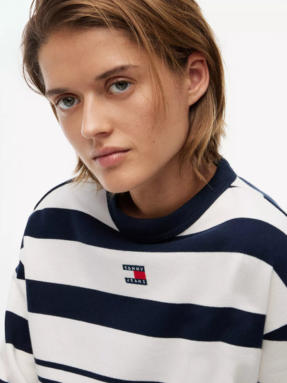 Navy Blue / Ecru Stripe