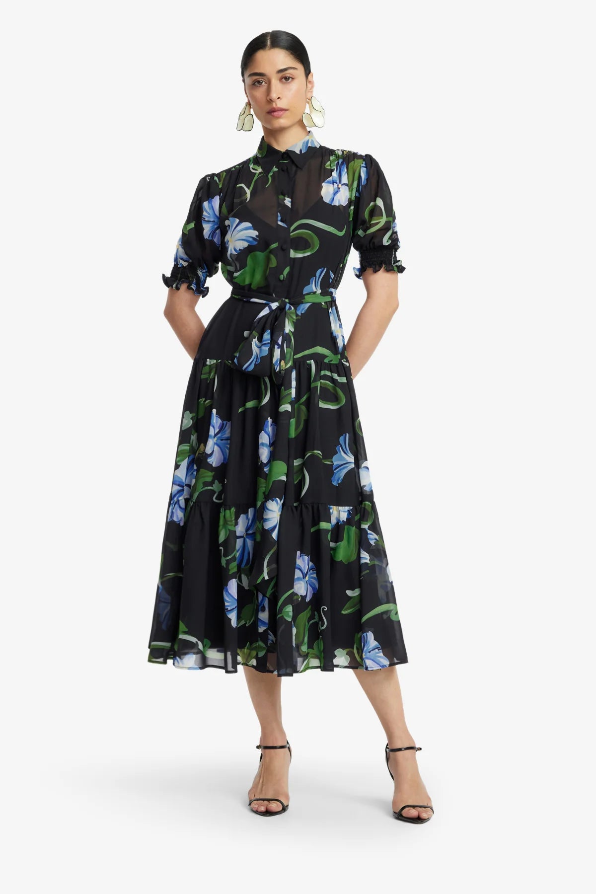 Vine Print in Ebony
