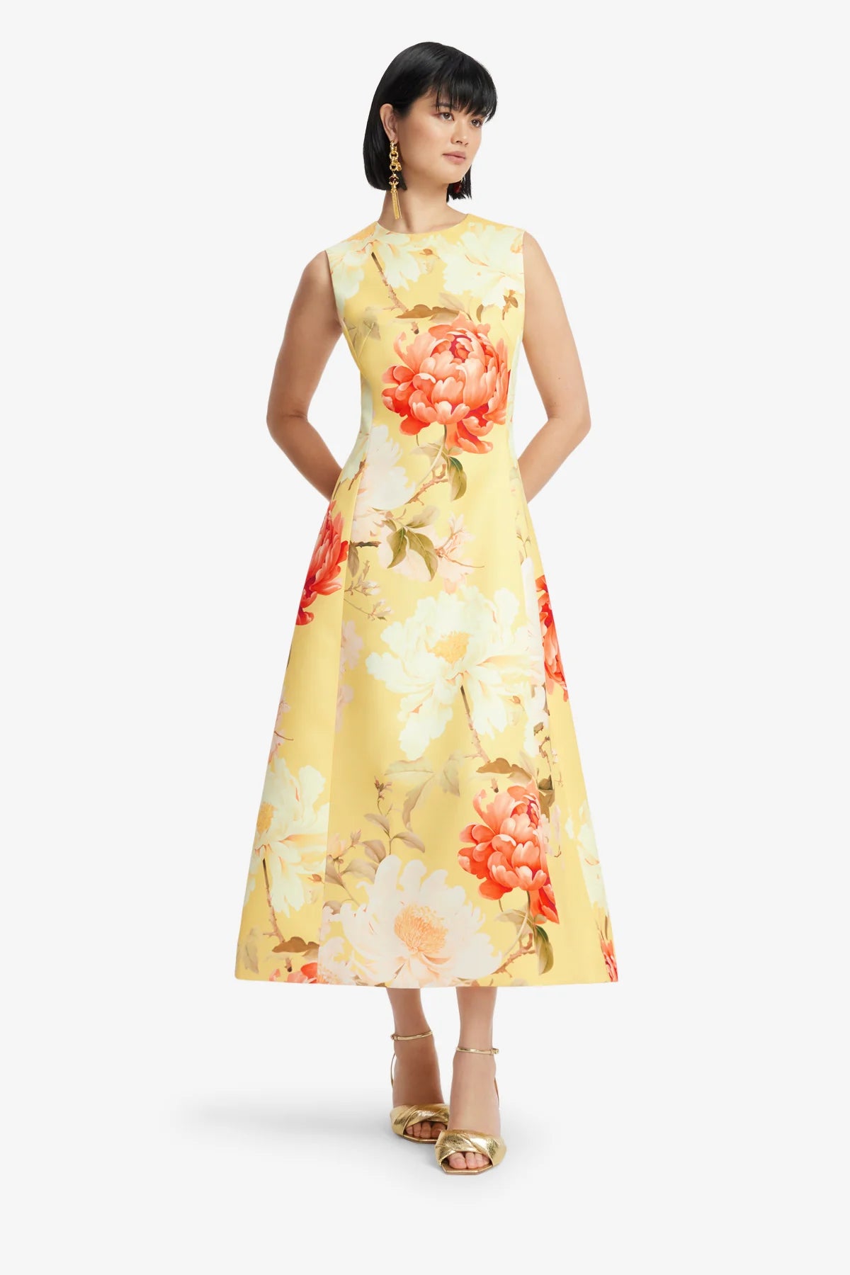 Peony Print in Yellow