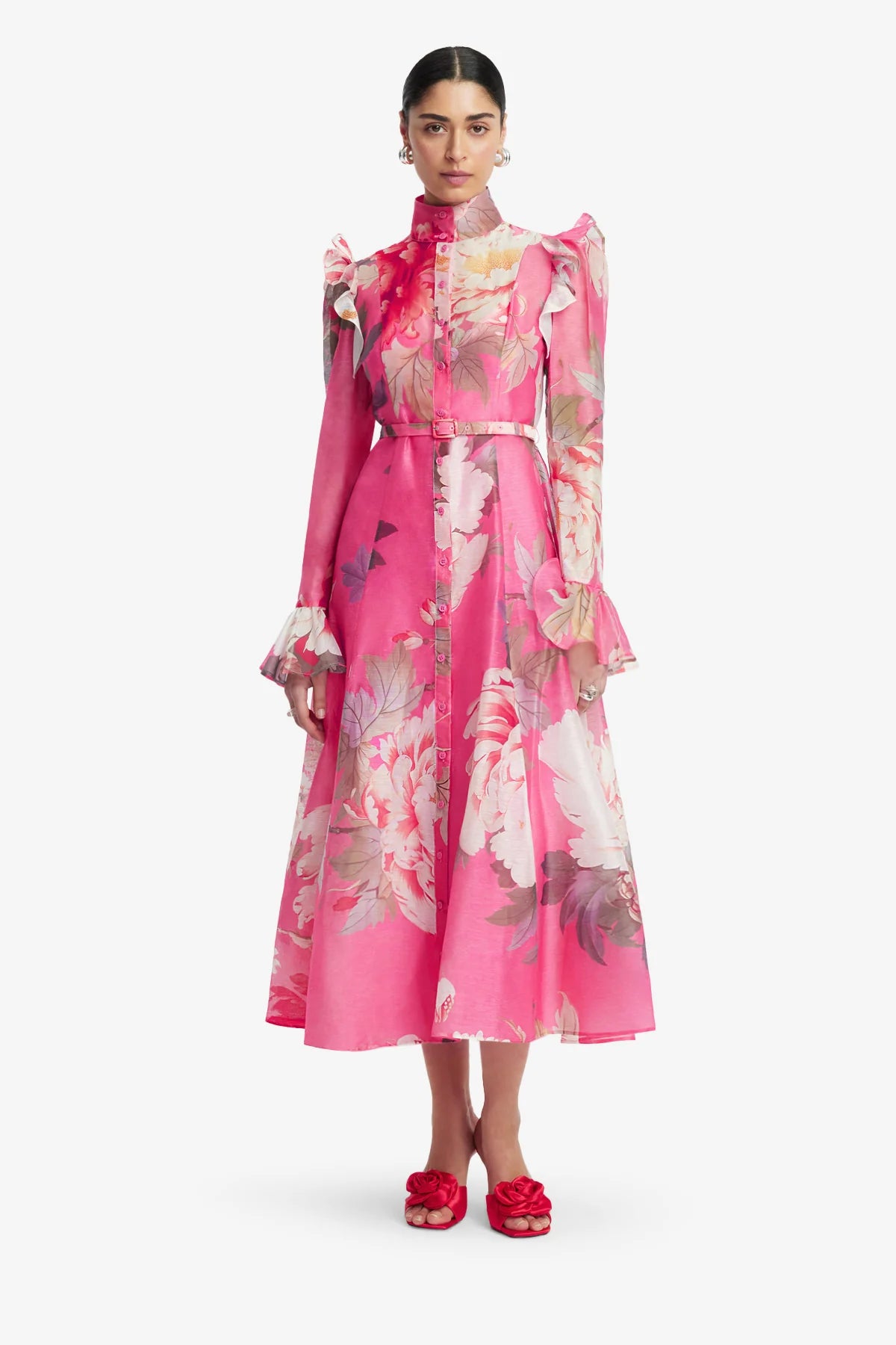 Peony Print in Fuchsia
