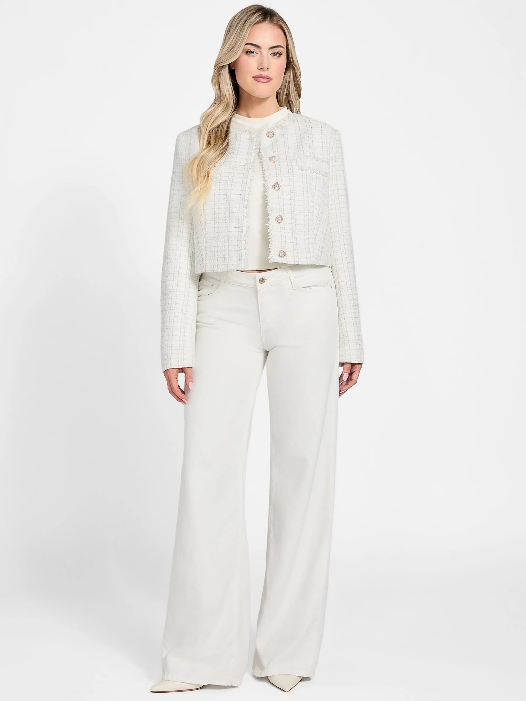 Cream White Tweed Combo