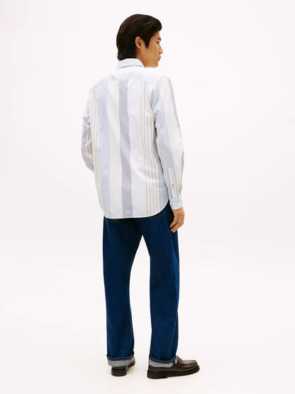 Optic White/Multi Stripe