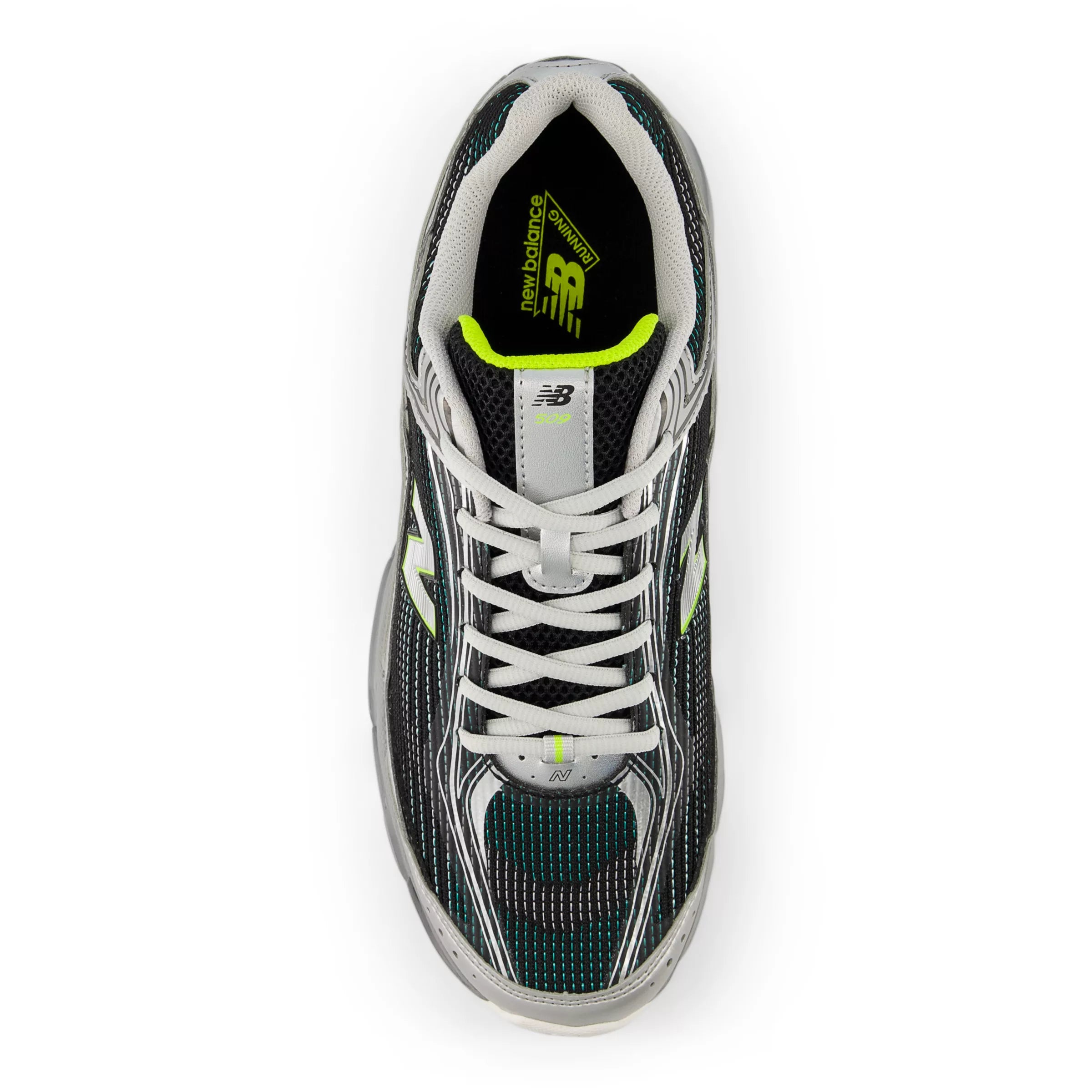 Silver Metallic With Deep End And Alkaline Green