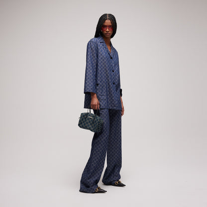 denim azul oscuro con GG