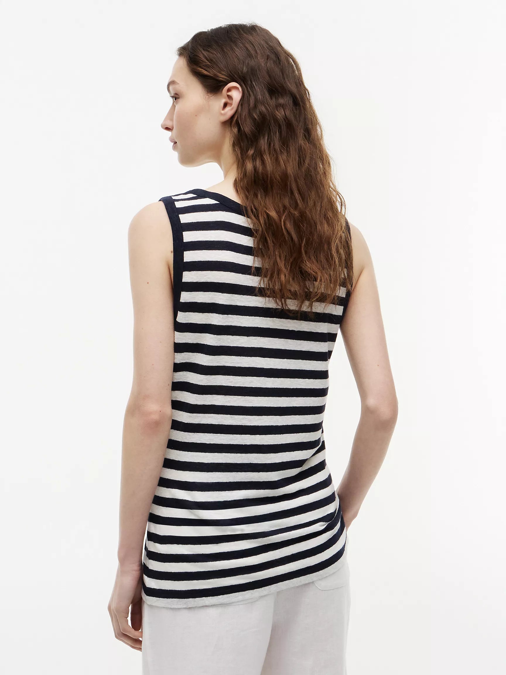 Navy Blue / Ivory Stripe
