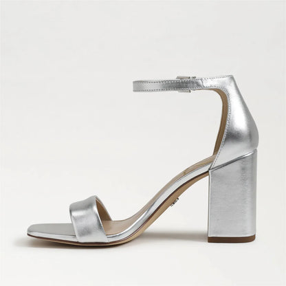 Silver Metallic Leather