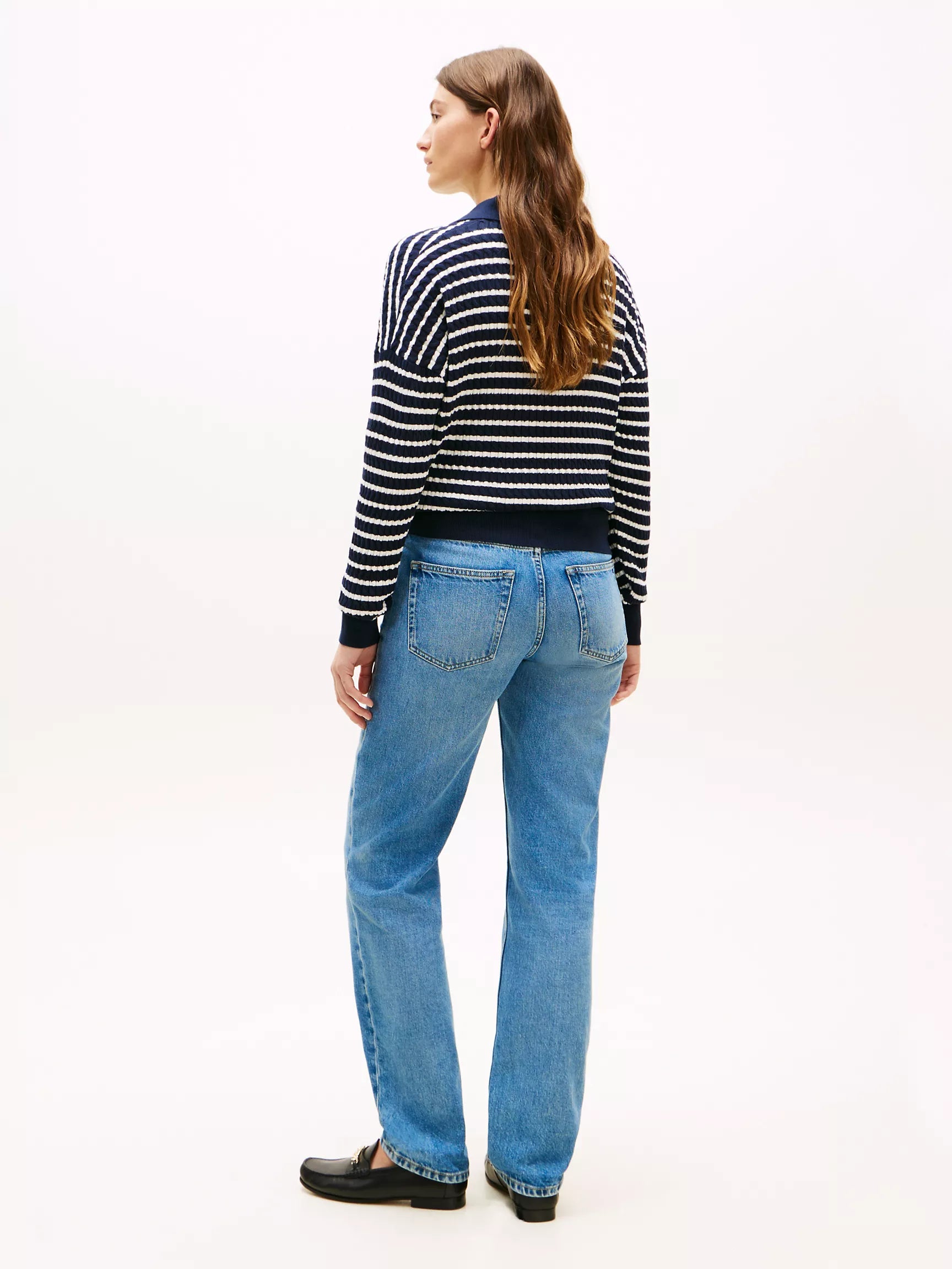 Navy/Ivory Stripe
