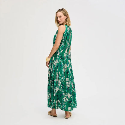Dark Spring Green Floral