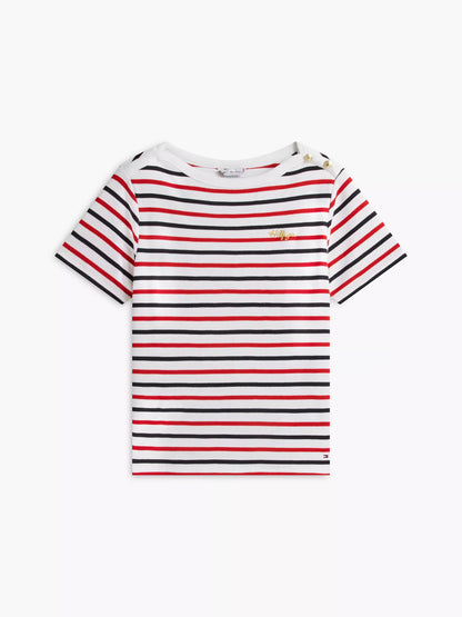 Ecru / Medium Red / Navy Multi