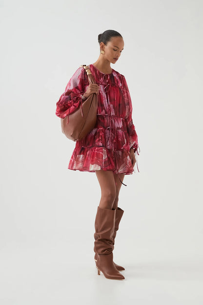 PRISMATIC FLORAL RED