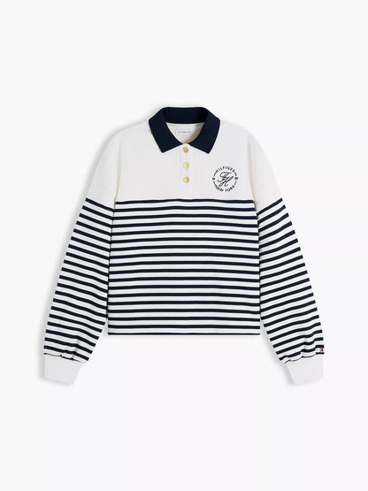 Ecru / Navy Blue Stripe