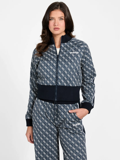 4G Rhombus Ocean Jacquard