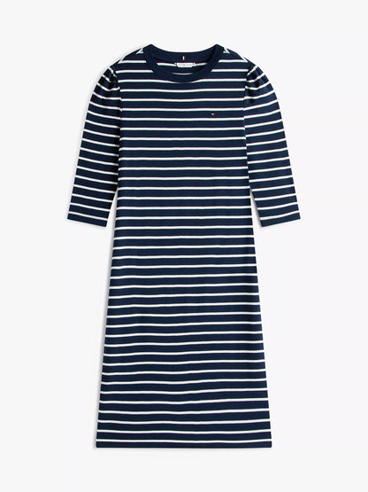 Ecru / Dark Blue Stripe