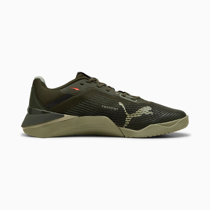 Olive Green-Lux Army-Glowing Red