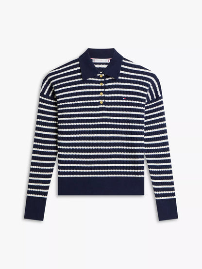 Navy/Ivory Stripe